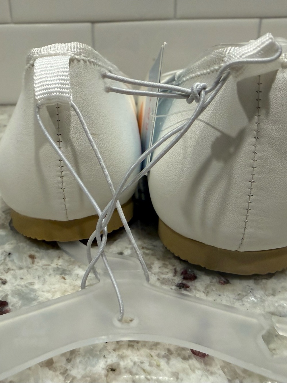 Cat & Jack White Ballet Flats with Bow NWT - Picture 5 of 9